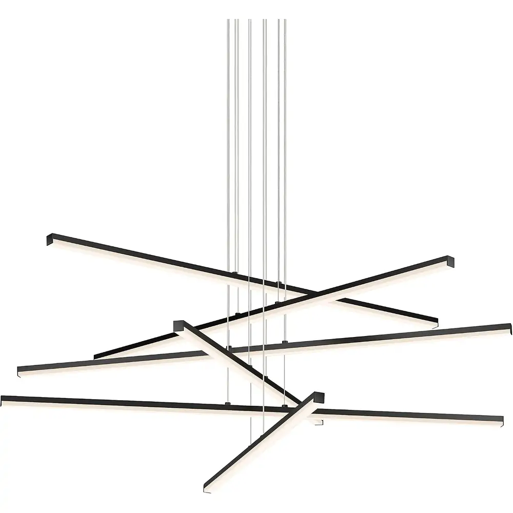 Sonneman Modern Lighting 2766.25 Stix 3/6-Arm LED Hanging Chandelier Lighting Fixture